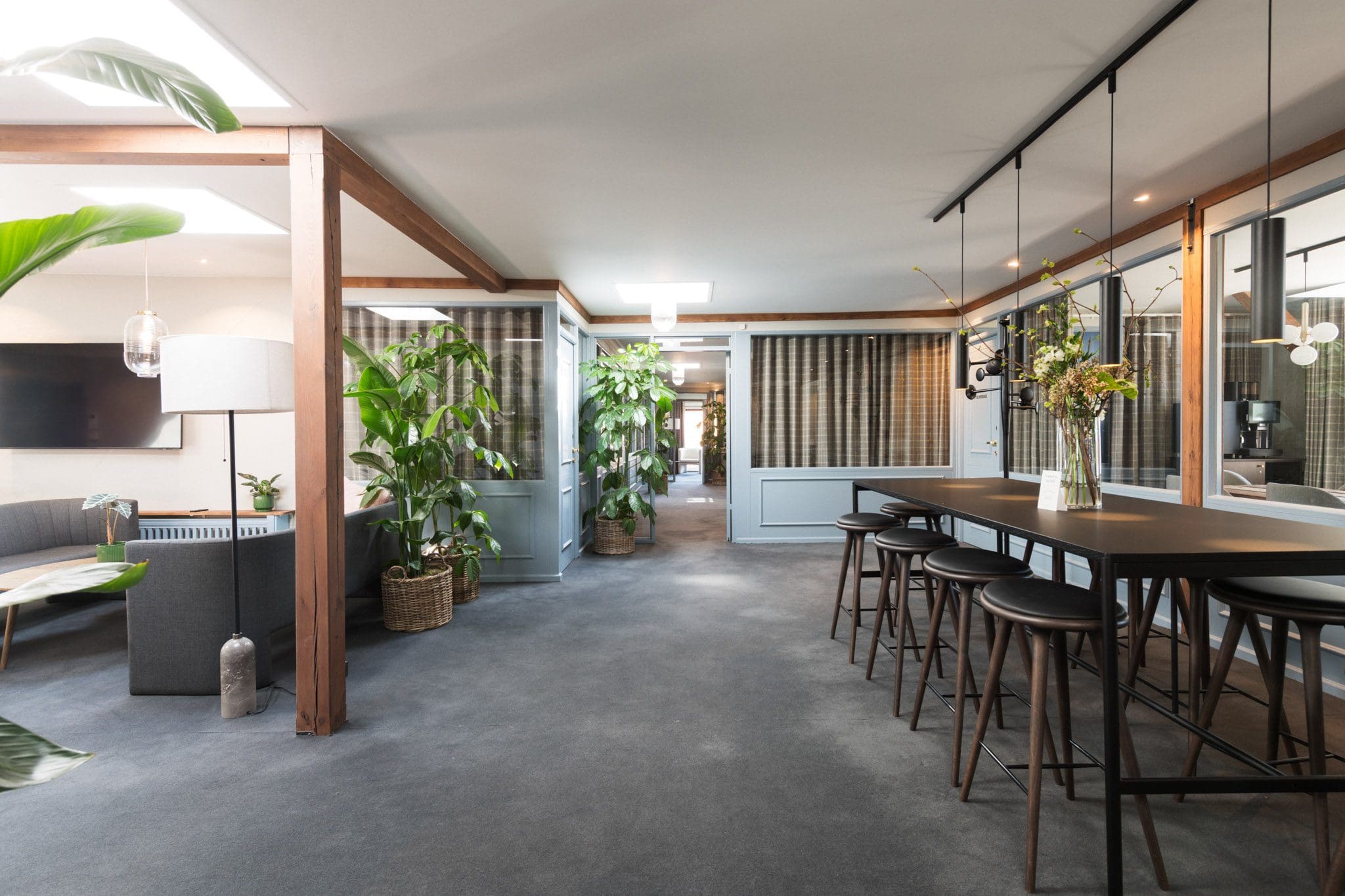 fælles område på kontorhotellet
